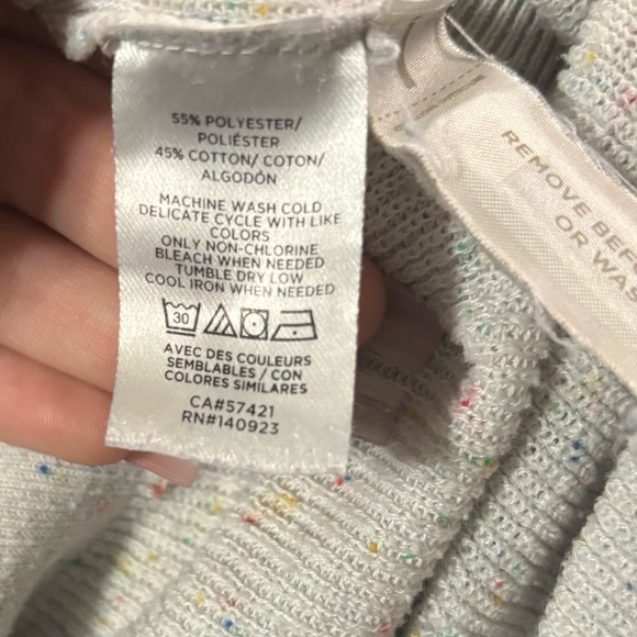 LOFT Gray Crew Neck Sweater Lightweight Knit - Picture 4 of 4